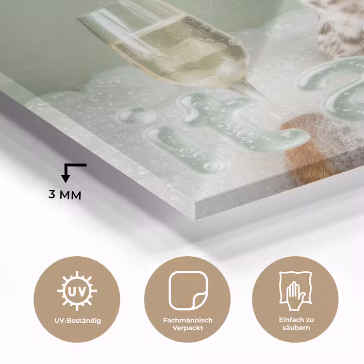 Soak it all in - Hond - Bad plexiglas 5mm klein -wsfeer2_DE