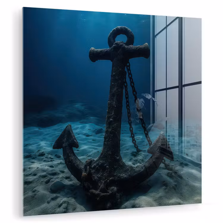 Anker - Ijzer - Zeebodem - Zand plexiglas 5mm klein -zzzproduct_nieuw