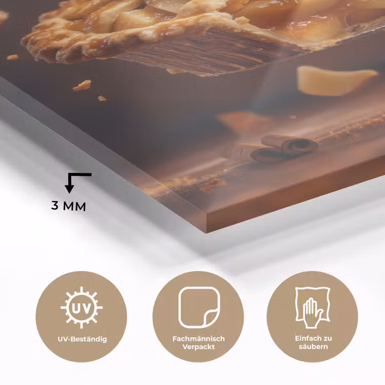 Appel - Taart - Warm - Eten plexiglas 5mm klein -wsfeer2_DE