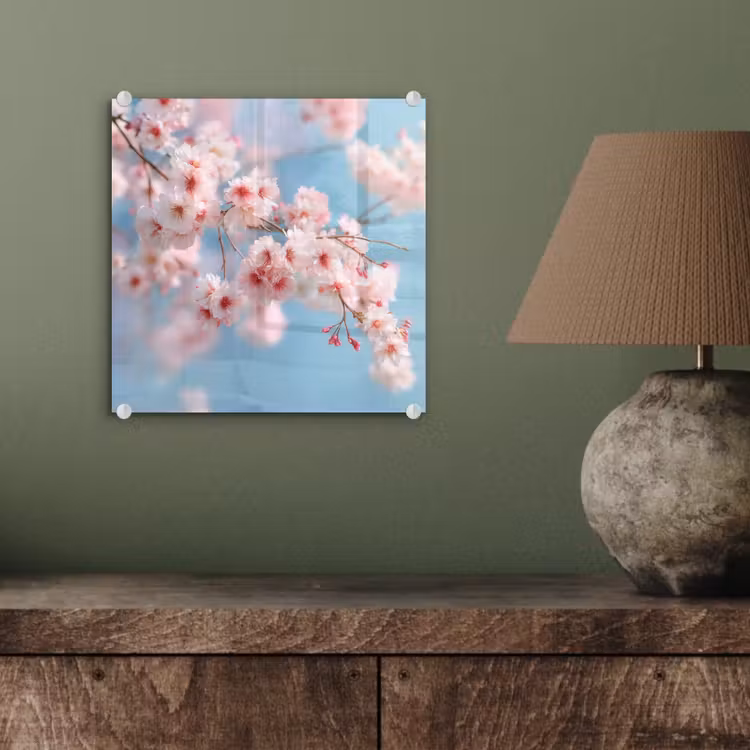 Takken - Bloesems - Roze plexiglas 5mm klein -sfeer3