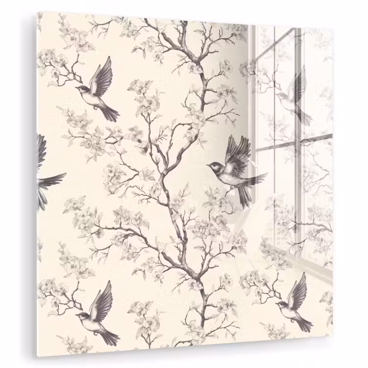 Takken - Vogels - Beige plexiglas 5mm klein 11 -zzzproduct_nieuw