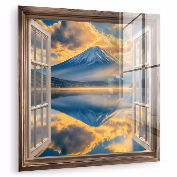 Doorkijk - Landschap - Bergen - Uitzicht - Raam plexiglas 5mm klein -zzzproduct_nieuw