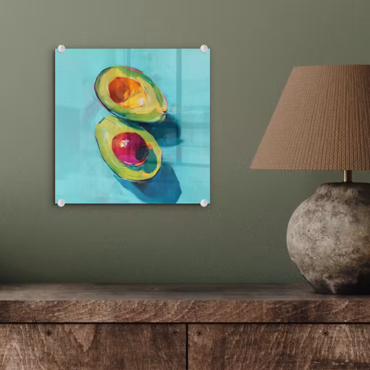 Avocado - Groen - Pit - Schaduw plexiglas 5mm klein -sfeer3