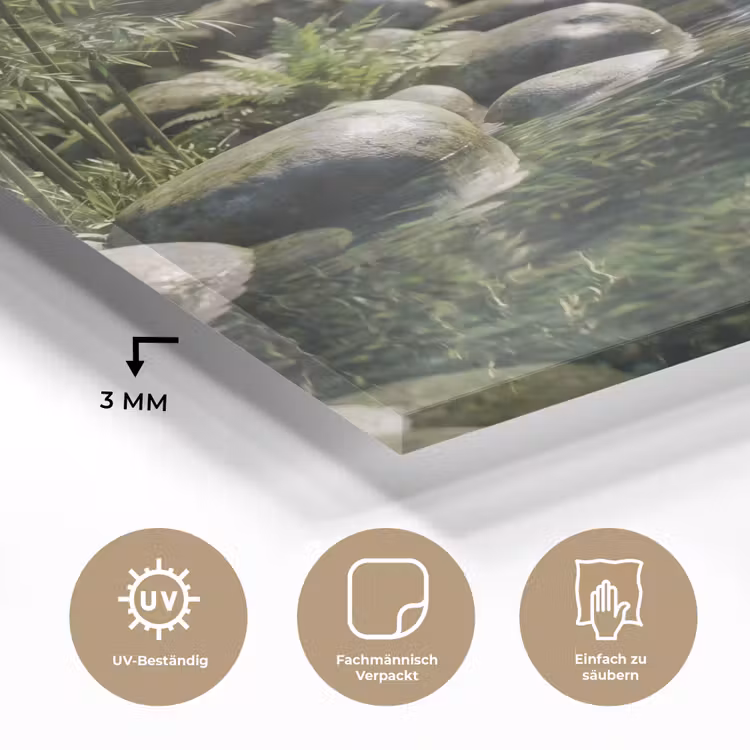 Beek - Waterval - Natuur - Groen plexiglas 5mm klein -wsfeer2_DE