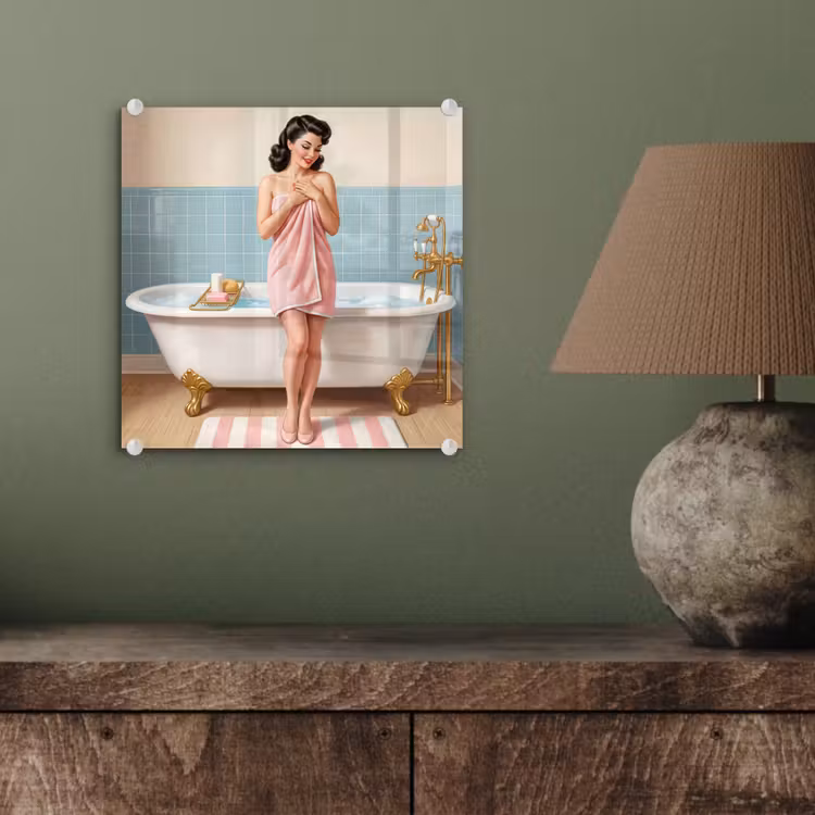 Badkamer - Vrouw - Roze plexiglas 5mm klein -sfeer3