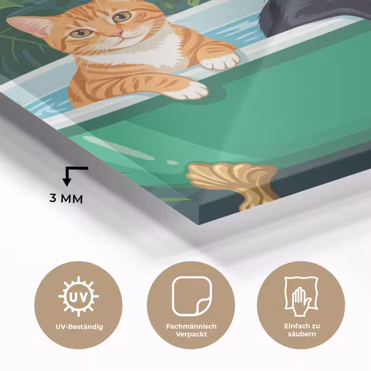 Badkamer - Kattenparade - Kleurrijk plexiglas 5mm klein -wsfeer2_DE