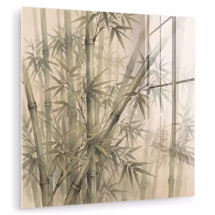 Bamboe - Bladeren - Aziatisch - Groen - Natuur plexiglas 5mm klein -zzzproduct_nieuw