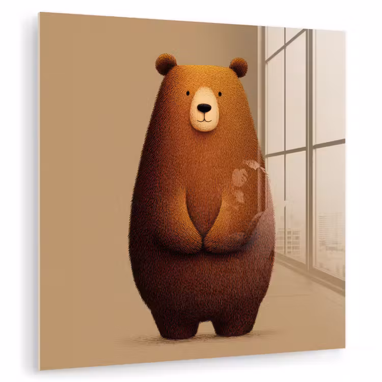 Beer - Minimalistisch - Bruin plexiglas 5mm klein -zzzproduct_nieuw