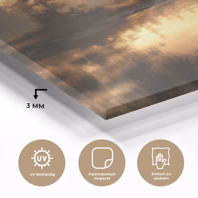 Beer - water - Bos - Ochtendlicht plexiglas 5mm klein -wsfeer2_DE