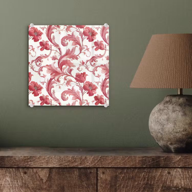 Barok - Patroon - Rood plexiglas 5mm klein 11 -sfeer3