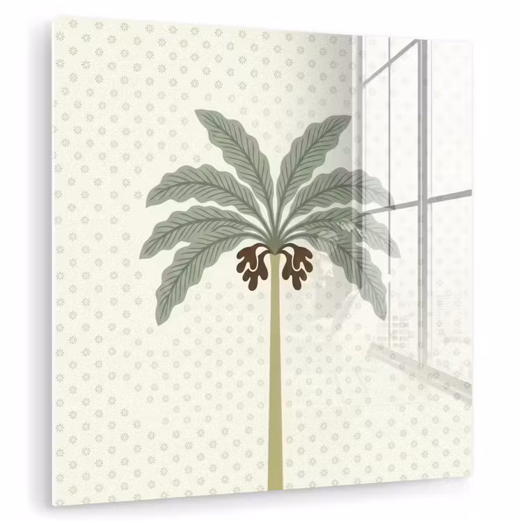 Boom - Bladeren - Groen - Decoratief - Beige plexiglas 5mm klein -zzzproduct_nieuw