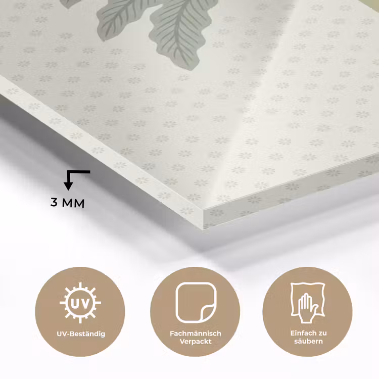 Boom - Bladeren - Groen - Decoratief - Beige plexiglas 5mm klein -wsfeer2_DE