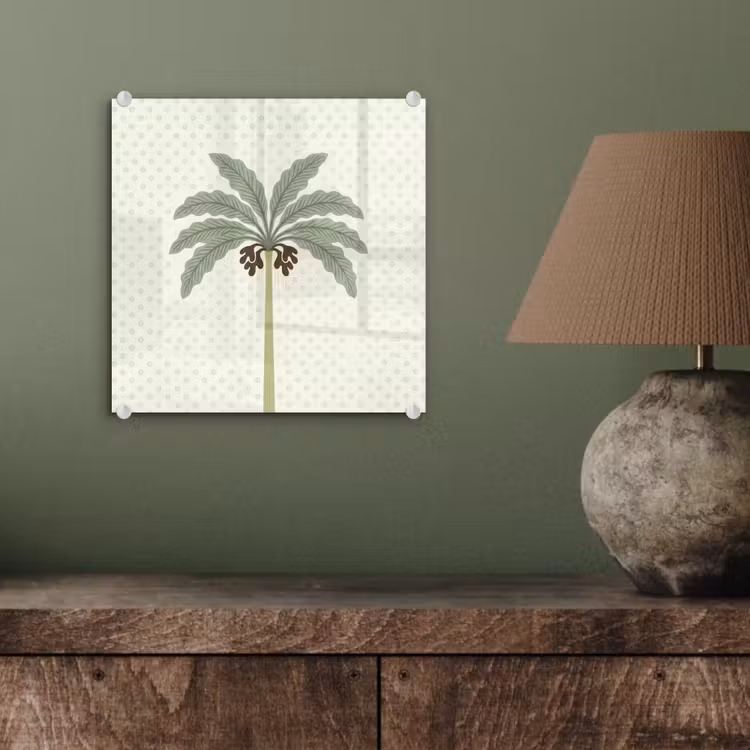 Boom - Bladeren - Groen - Decoratief - Beige plexiglas 5mm klein -sfeer3