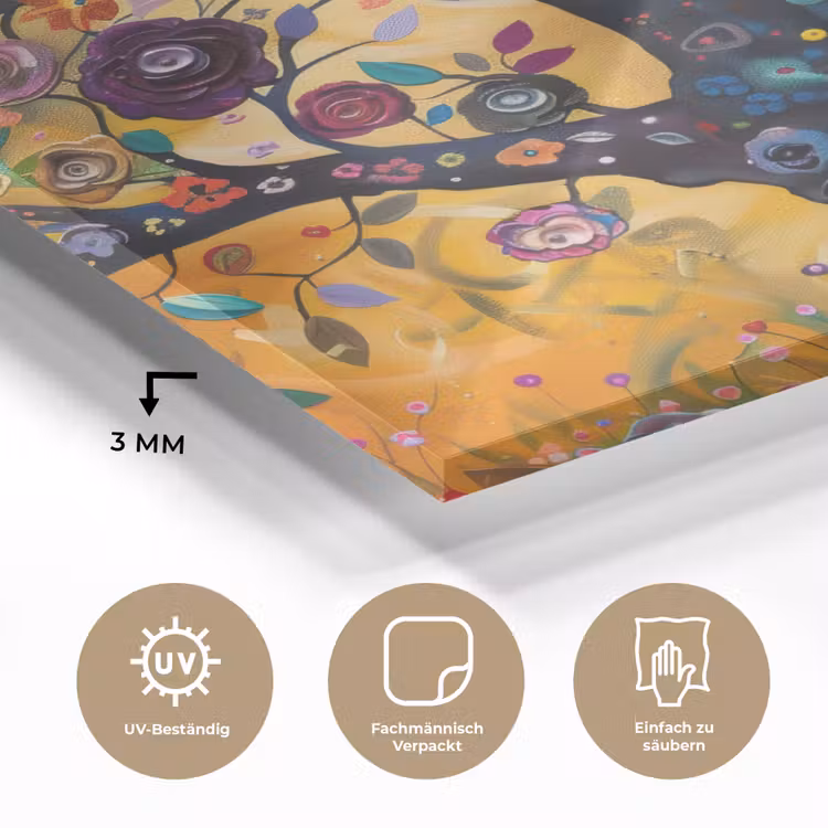 Boom - Levensboom - Kleurrijk - Bloemen - Modern plexiglas 5mm klein -wsfeer2_DE