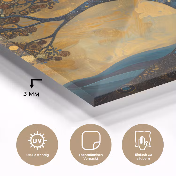 Boom - Maan - Bloemen - Goud - Kunst plexiglas 5mm klein -wsfeer2_DE
