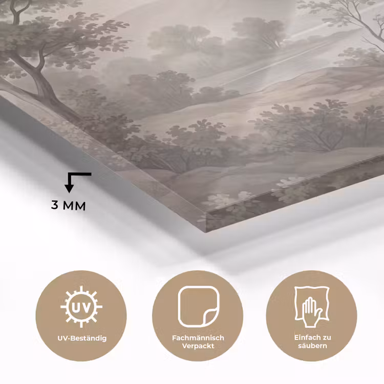 Bomen - Meer - Bergen - Illustratie plexiglas 5mm klein -wsfeer2_DE
