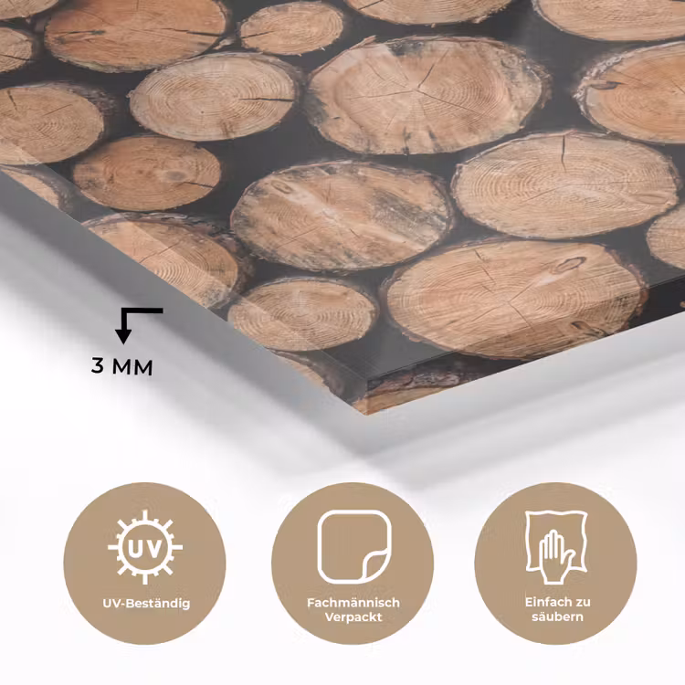 Houtblokken - Textuur - Patroon - Bruin - Rustiek plexiglas 5mm klein -wsfeer2_DE