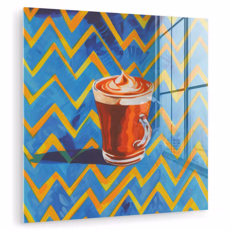 Mok - Koffie - Zigzag - Slagroom plexiglas 5mm klein -zzzproduct_nieuw