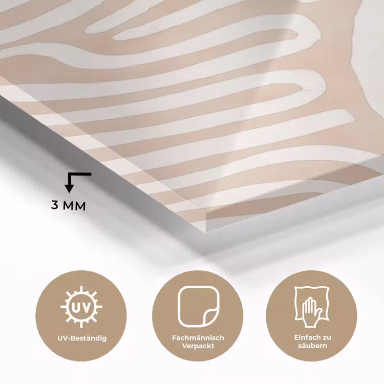 Beige - Aardspatroon plexiglas 5mm klein -wsfeer2_DE