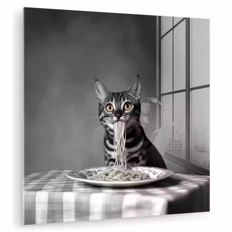 Bengaal - Kat - Tafelkleed - Zwart - Wit - Dier plexiglas 5mm klein -zzzproduct_nieuw