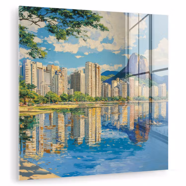 Berg - Skyline - Strand - Water plexiglas 5mm klein -zzzproduct_nieuw