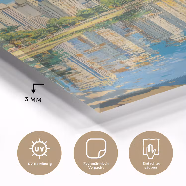 Berg - Skyline - Strand - Water plexiglas 5mm klein -wsfeer2_DE