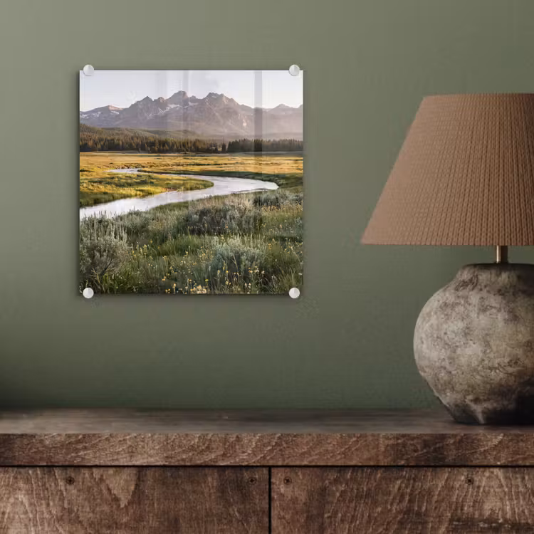 Berglandschap - Rivier - Bos plexiglas 5mm klein -sfeer3