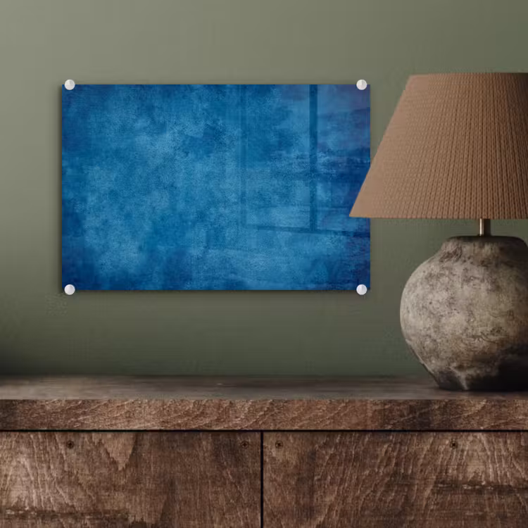Beton - Blauw - Vintage - Structuur - Industrieel plexiglas 5mm klein -sfeer3