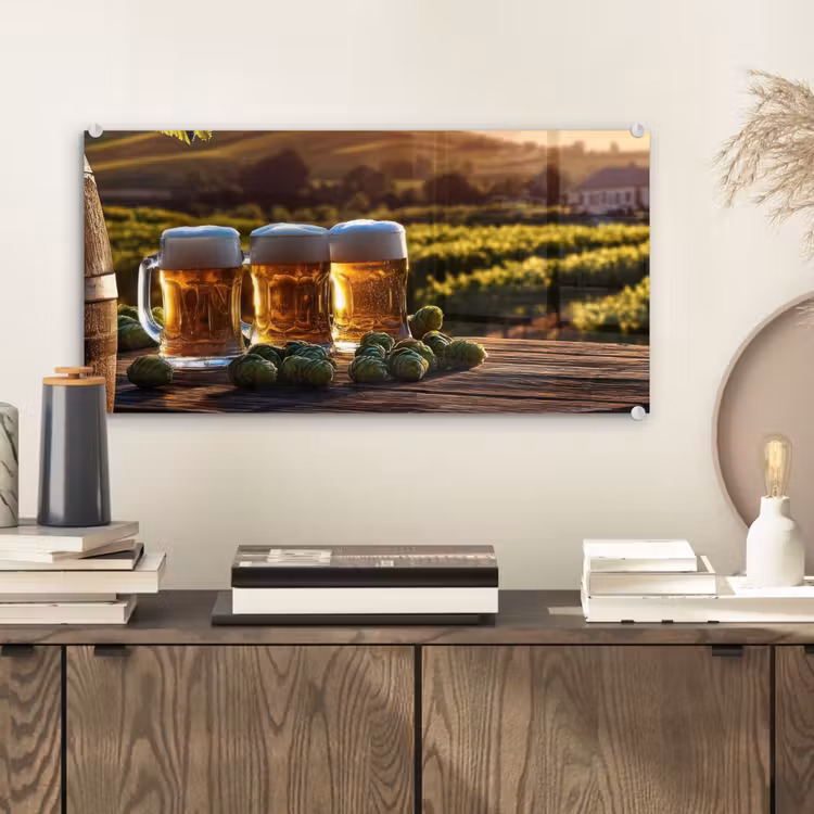 Bier - Hop - Landschap plexiglas 5mm klein -sfeer1