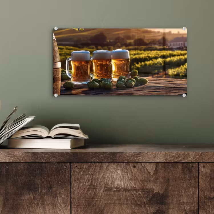 Bier - Hop - Landschap plexiglas 5mm klein -sfeer3