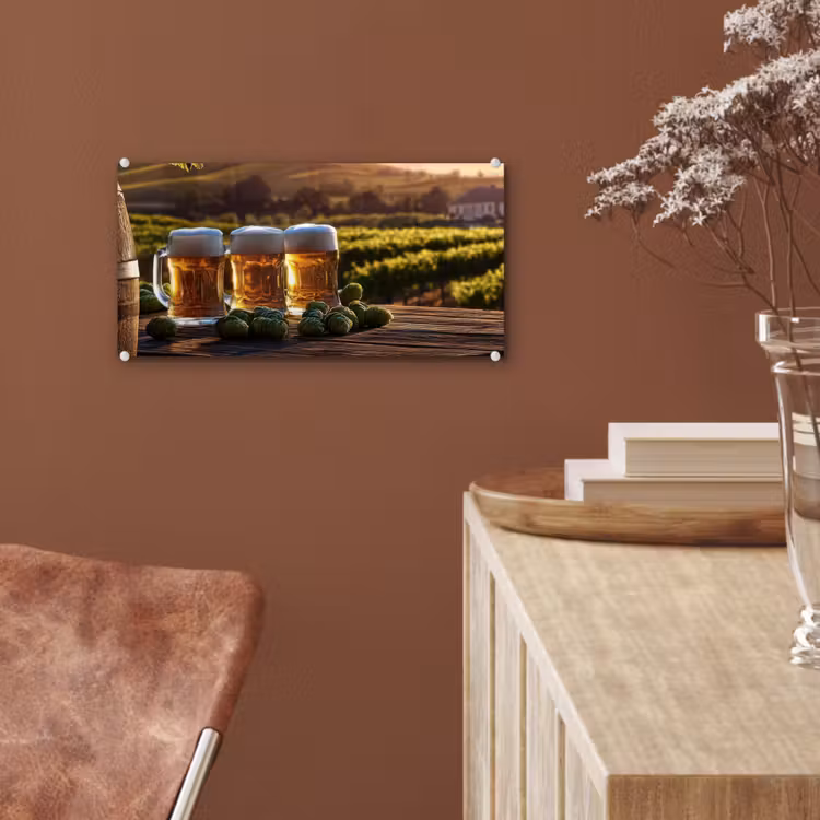Bier - Hop - Landschap plexiglas 5mm klein -sfeer5