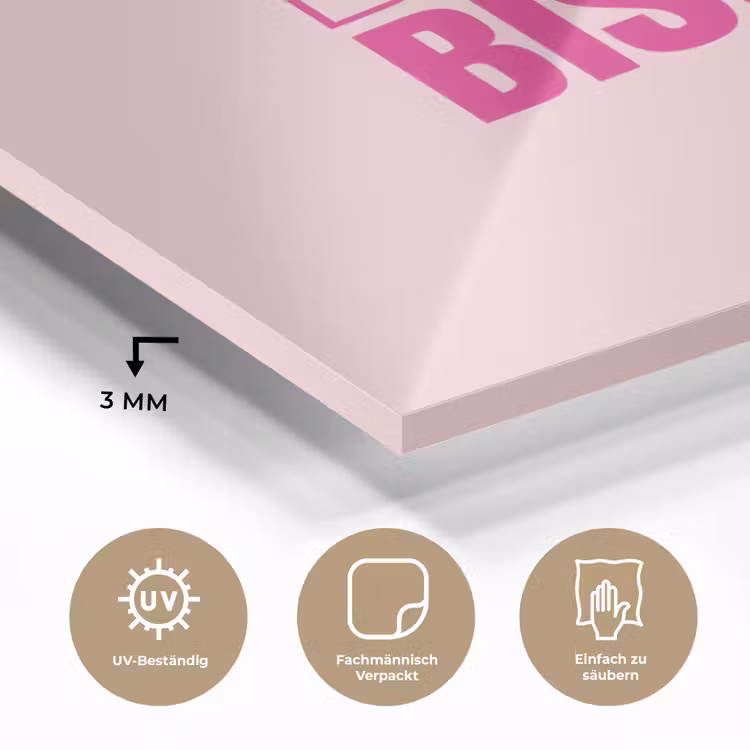 Bisou - Roze - Minimalistisch plexiglas 5mm klein -wsfeer2_DE