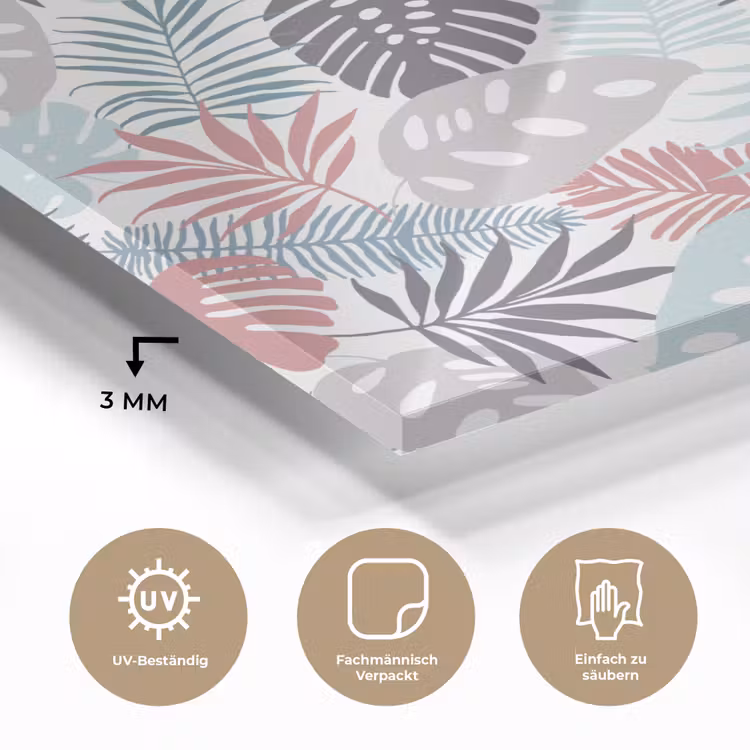 Bladeren - Jungle - Pastel - Tropisch plexiglas 5mm klein -wsfeer2_DE