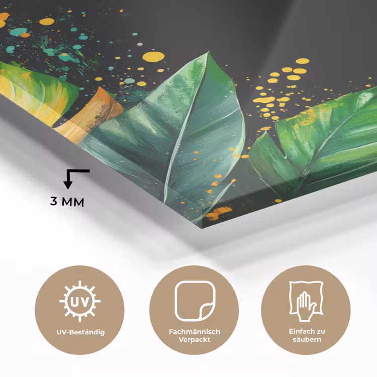 Bladeren - Groen - Geel - Verf - Jungle plexiglas 5mm klein -wsfeer2_DE