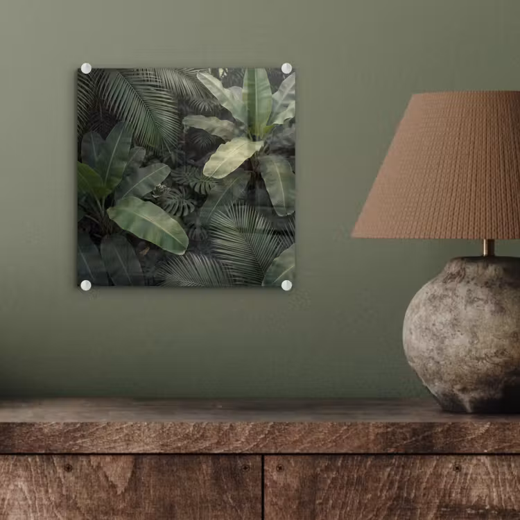 Bladeren - Groen - Tropisch - Natuur plexiglas 5mm klein -sfeer3