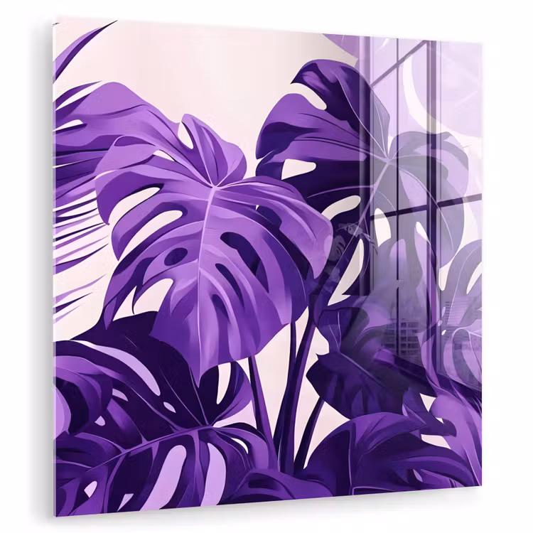 Bladeren - Paars - Tropisch - Abstract plexiglas 5mm klein -zzzproduct_nieuw