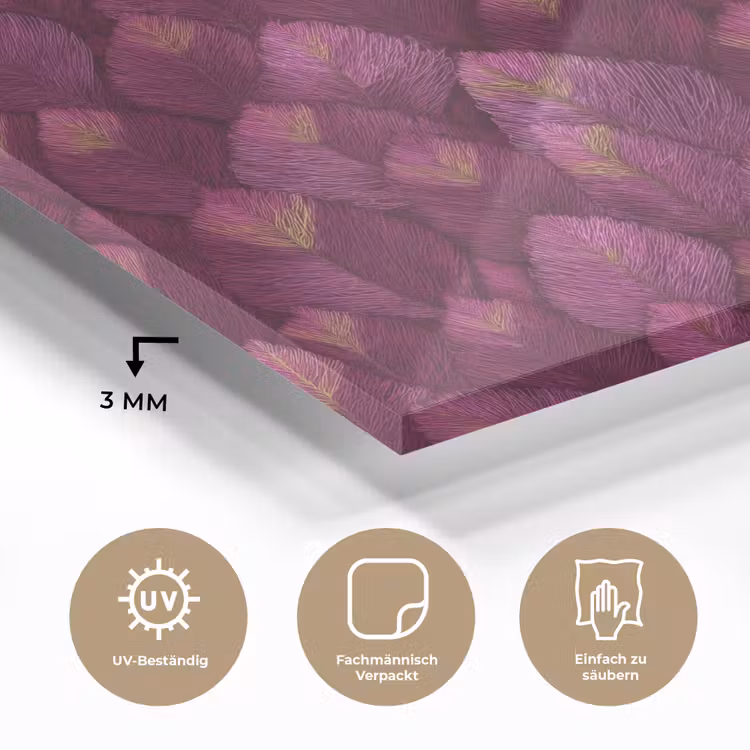 Bladeren - Patroon - Burgundy plexiglas 5mm klein 11 -wsfeer2_DE