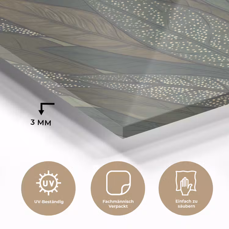 Bladeren - Patroon - Gestippeld - Natuur - Groen plexiglas 5mm klein -wsfeer2_DE
