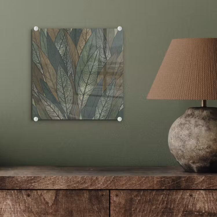 Bladeren - Patroon - Gestippeld - Natuur - Groen plexiglas 5mm klein -sfeer3