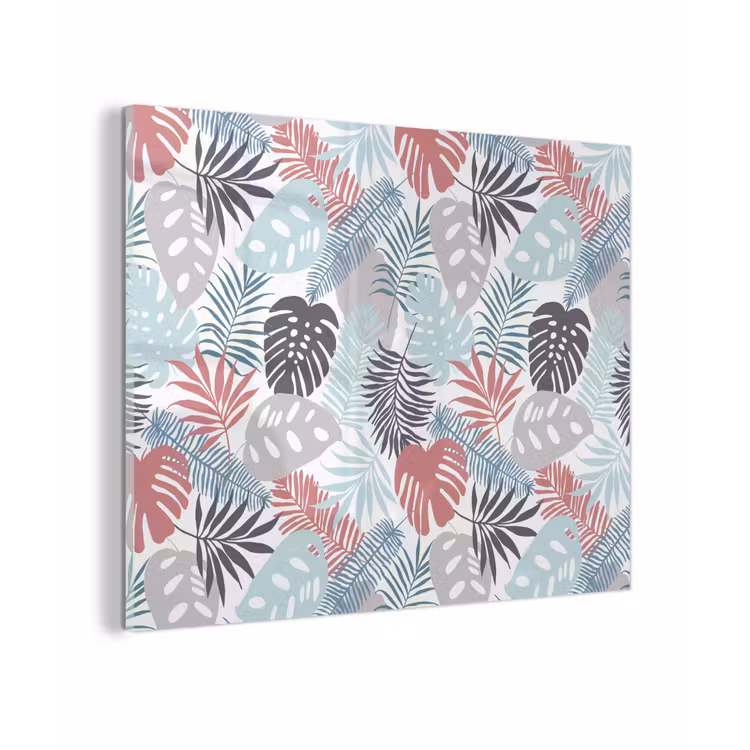 Inductie beschermer - Bladeren - Pastel - Jungle - Afdekplaat voor kookplaat plexiglas 5mm klein -z3d