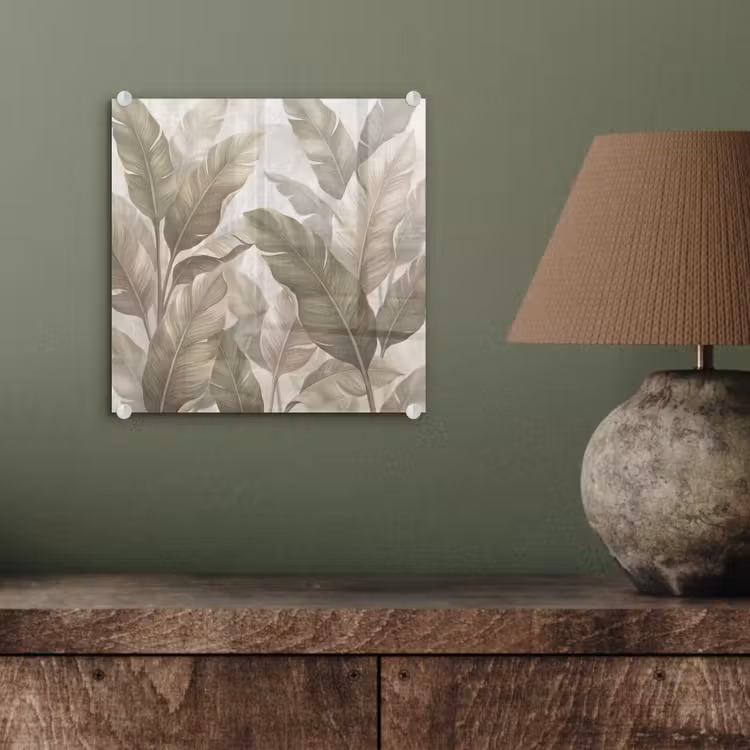 Bladeren - Tropisch - Natuur - Abstract - Beige plexiglas 5mm klein -sfeer3