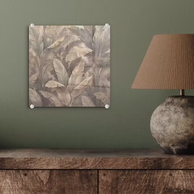 Bladeren - Tropisch - Natuur - Modern - Beige plexiglas 5mm klein -sfeer3