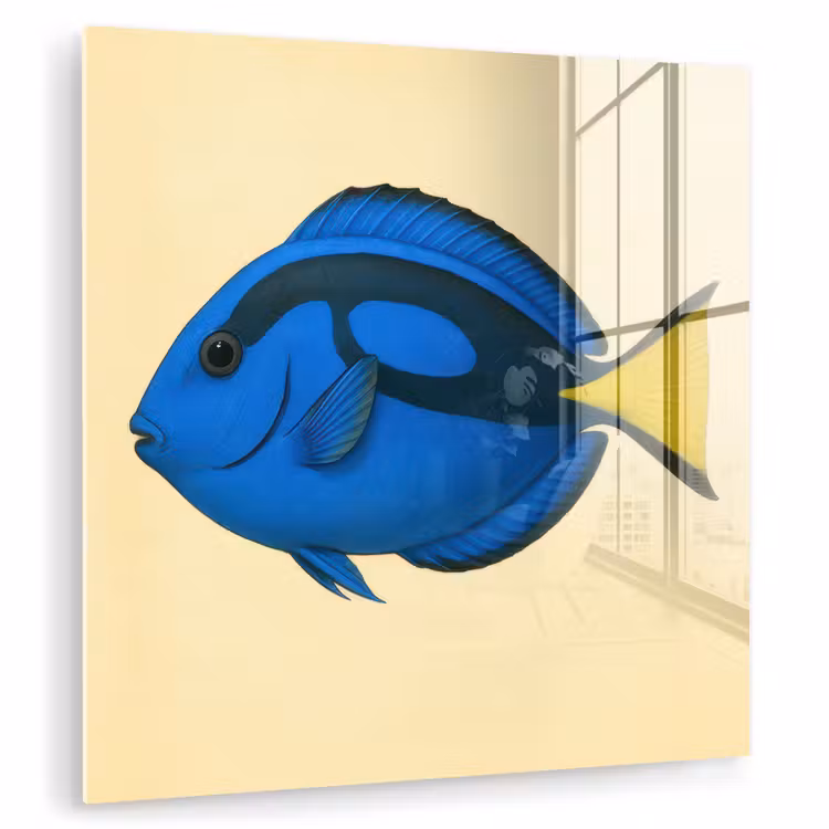 Blauw - Dory - Vis - Staartvin plexiglas 5mm klein -zzzproduct_nieuw