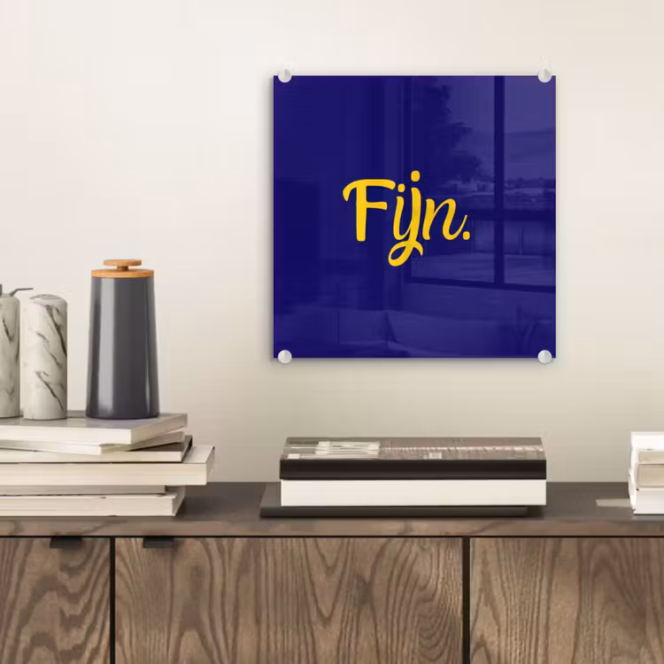Blauw - Geel - Fijn plexiglas 5mm klein -sfeer1