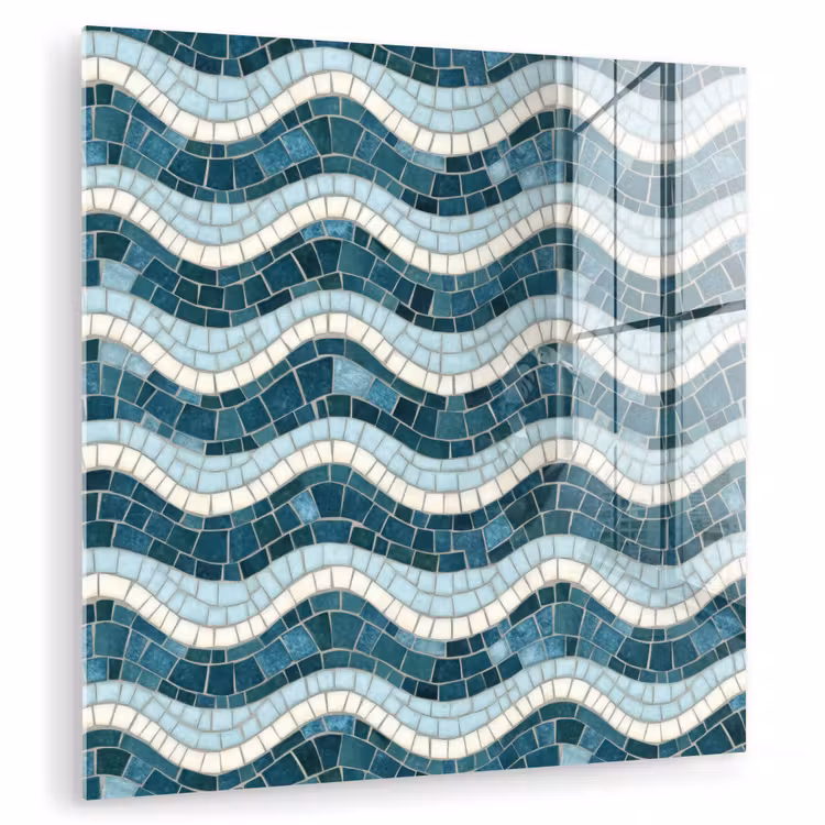 Blauw - Wit - Mozaïek - Golvend plexiglas 5mm klein 11 -zzzproduct_nieuw