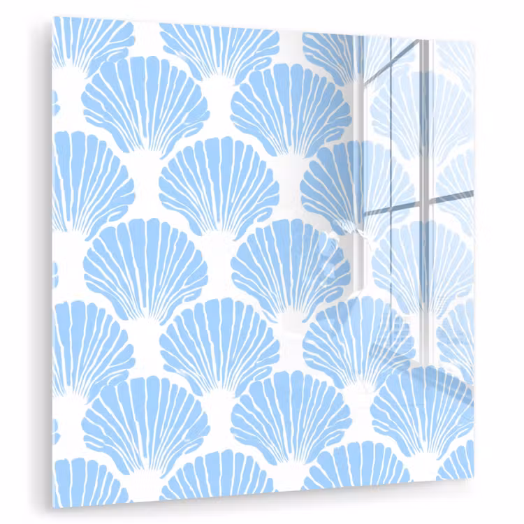 Blauw - Wit - Schelpen - Grafisch - Structuur plexiglas 5mm klein 11 -zzzproduct_nieuw