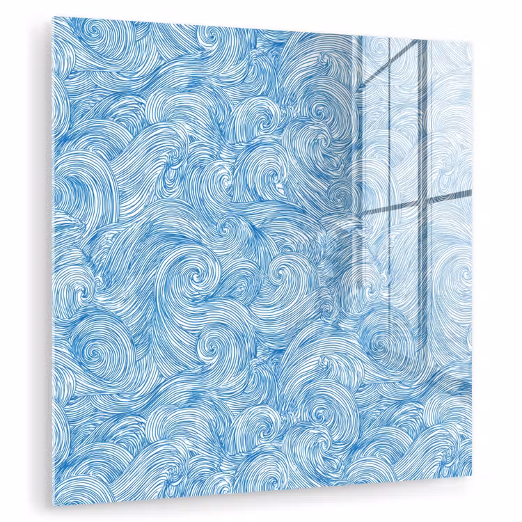 Blauw - Wit - Spiraal - Golven - Lijnen plexiglas 5mm klein 11 -zzzproduct_nieuw