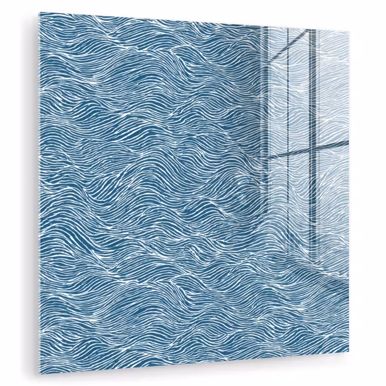 Blauw - Wit - Golven - Getekend - Textuur plexiglas 5mm klein 11 -zzzproduct_nieuw