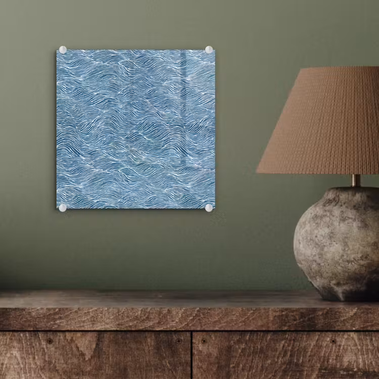 Blauw - Wit - Golven - Getekend - Textuur plexiglas 5mm klein 11 -sfeer3