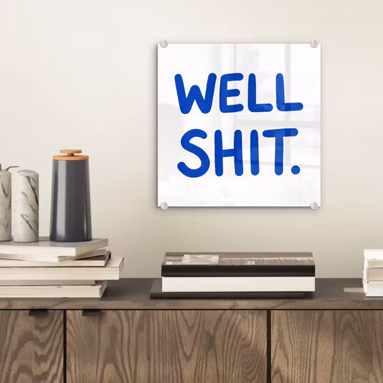 Blauw - Quote - Wit plexiglas 5mm klein -sfeer1
